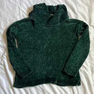 Michael Kors Emerald Green Cowl Neck Chenille Sweater [XS]